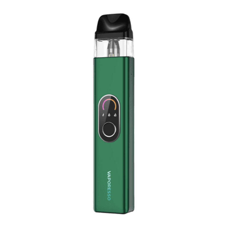 Vaporesso Xros 4 Pod Kit in green, featuring the COREX 2.0 chipset, user-friendly design, and durable 1000mAh battery for fast charging.