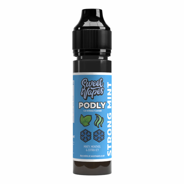Strong Mint Ice Menthol PODLY 50/50 Longfill 6mg 8mg 10mg 12mg - Sweet Vapes Strong Mint Ice Menthol PODLY 50/50 Longfill 6mg 8mg 10mg 12mg - Sweet Vapes